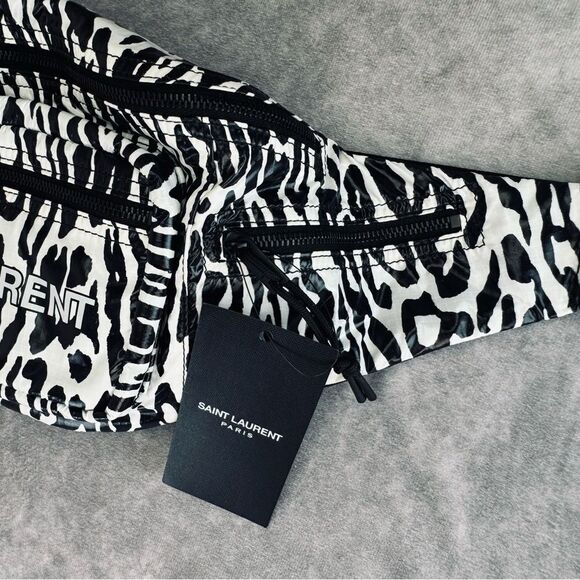 Saint Laurent Zebra Print Nylon Fanny Bag NWT - Picture 5 of 12